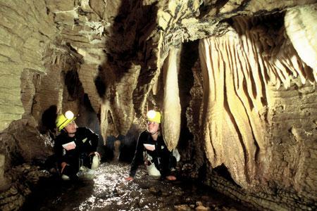 You'll definitely get wet during your underground expedition with Waitomo Adventures. But, hey, where's the fun in staying dry the entire time?
